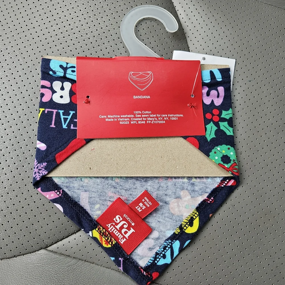 Family PJ's bandana for pets Sz XS